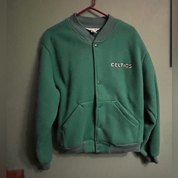 VINTAGE RARE SWINGSTER BOSTON CELTICS BUTTON UP WOOL JACKET SIZE L EUC - Picture 3 of 10